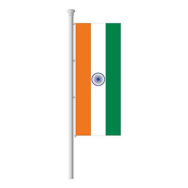 Indien Hissfahne im Hochformat