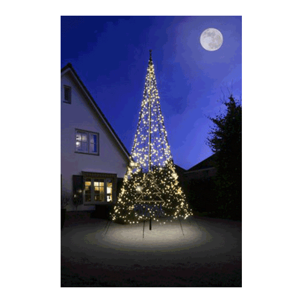 Weihnachtsbaumbeleuchtung für Fahnenmast - funkelnd