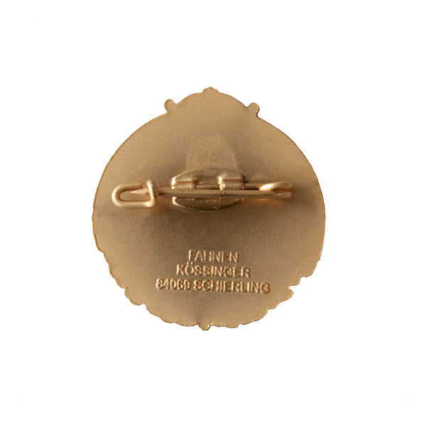 Trachtenabzeichen gold Rückseite