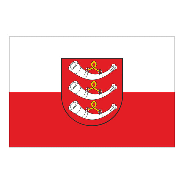 Gemeindefahne Aitrach mit Wappen