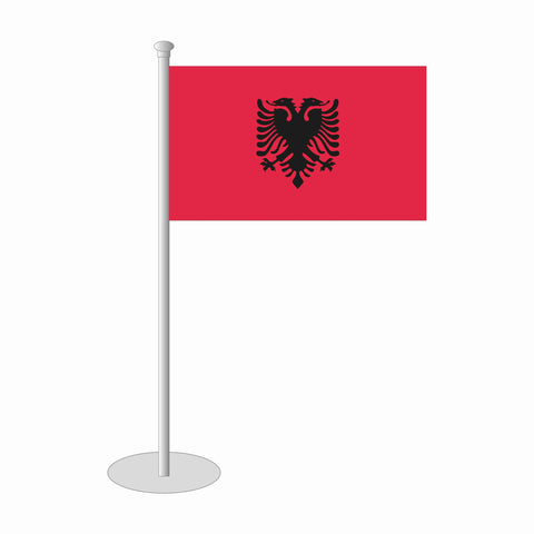Albanien Tischfähnchen