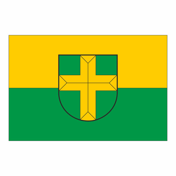 Die Gemeindefahne von Allmannsweiler.