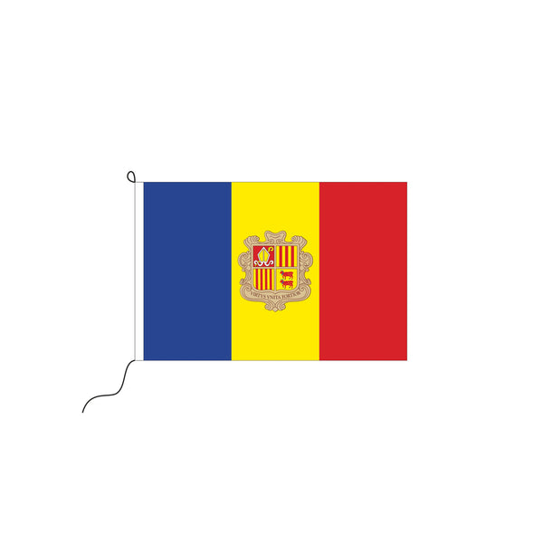 Andorra mit Wappen Kleinfahne