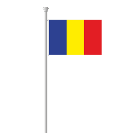 Andorra ohne Wappen Flagge Querformat