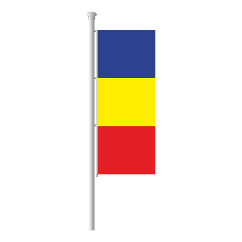 Andorra ohne Wappen Hissfahne im Hochformat