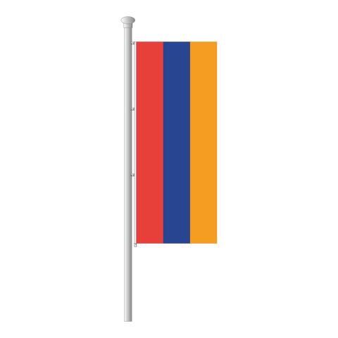 Armenien Hissfahne im Hochformat