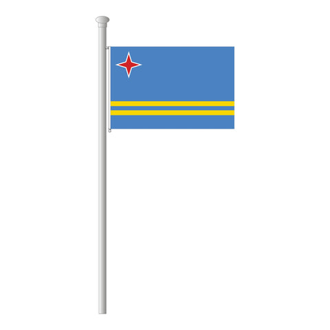 Aruba Flagge Querformat