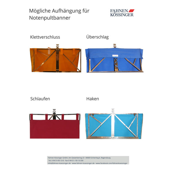 Notenpultbanner bedruckt