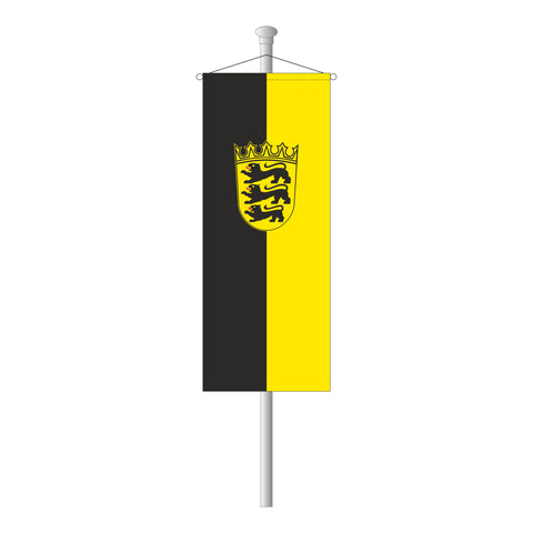 Baden-Württemberg mit Wappen Bannerfahne