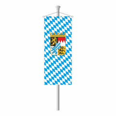 Bayern-Flagge Quer mit Wappen (Raute)