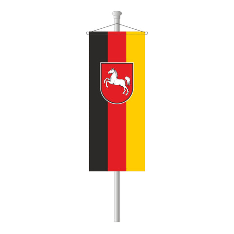 Niedersachsen mit Wappen Bannerfahne