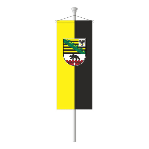 Sachsen-Anhalt mit Wappen Bannerfahne