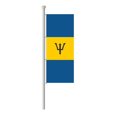 Barbados Hissfahne im Hochformat
