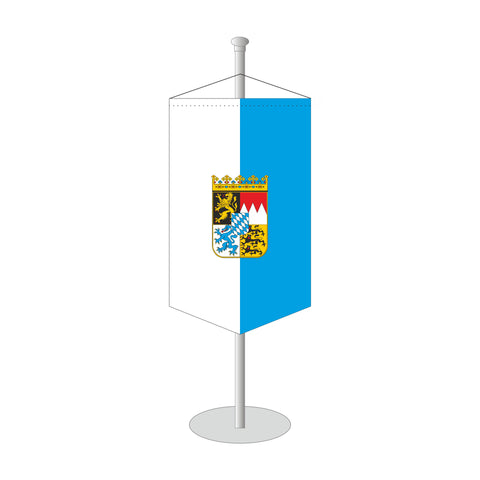 Bayern weiß-blau mit Wappen Tischbanner