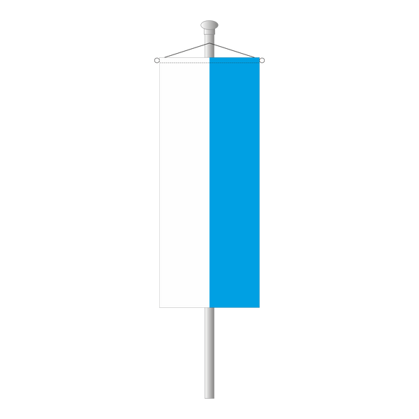 Bayern weiß-blau ohne Wappen Bannerfahne mit Querstab – Fahnen Koessinger  GmbH