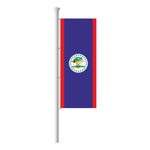 Belize Hissfahne im Hochformat
