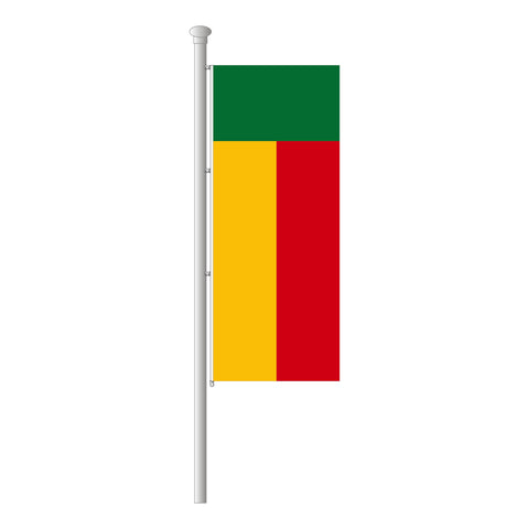 Benin Hissfahne im Hochformat