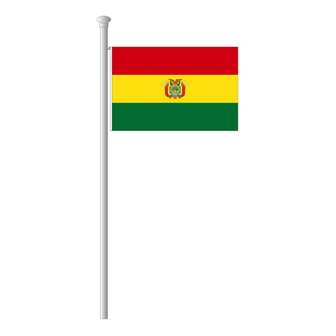 Bolivien mit Wappen Flagge Querformat
