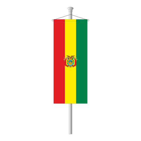 Bolivien mit Wappen Bannerfahne