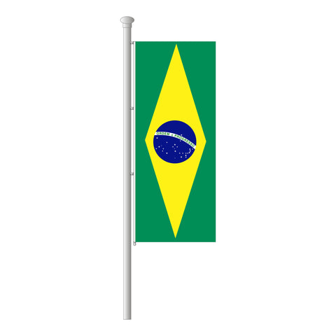 Brasilien Hissfahne im Hochformat