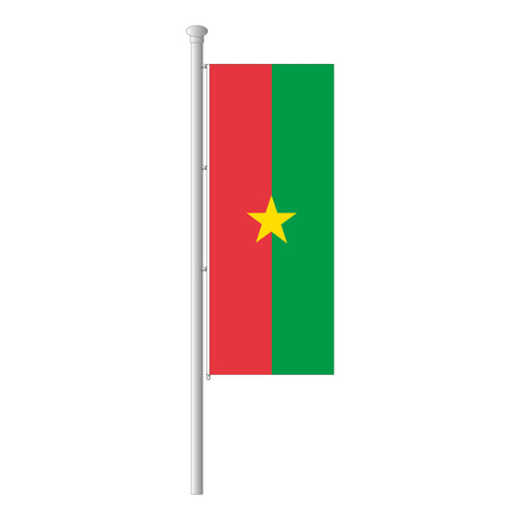 Burkina Faso Hissfahne im Hochformat