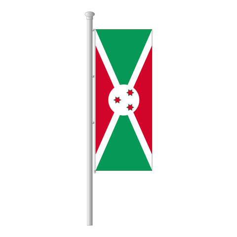 Burundi Hissfahne im Hochformat