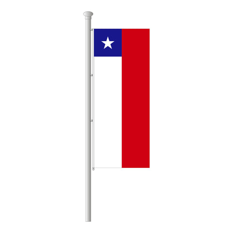 Chile Hissfahne im Hochformat