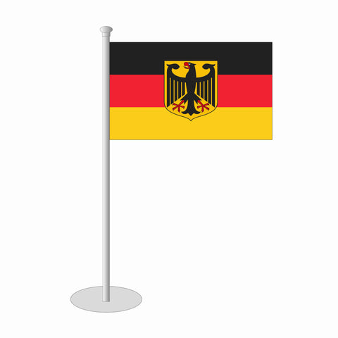 Deutschland mit Wappen Tischfähnchen