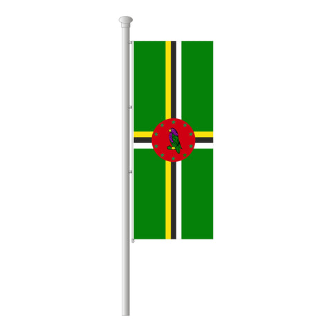 Dominica Hissfahne im Hochformat