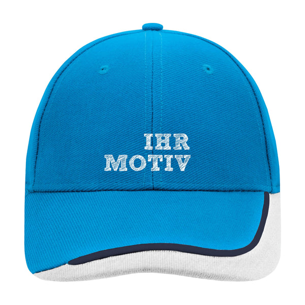 6-Panel-Cap mit extravagantem dreifarbigem Sandwich