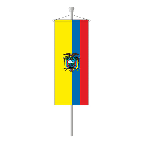 Ecuador mit Wappen Bannerfahne