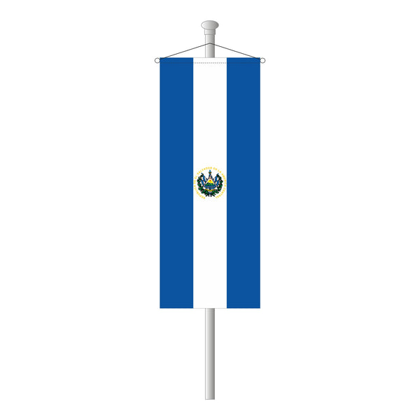 El Salvador mit Wappen Bannerfahne