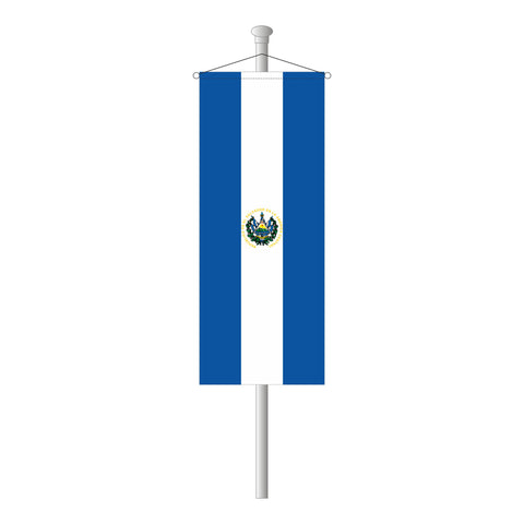 El Salvador mit Wappen Bannerfahne