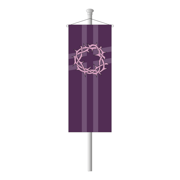 Fastenbanner Dornenkrone als Bannerfahne