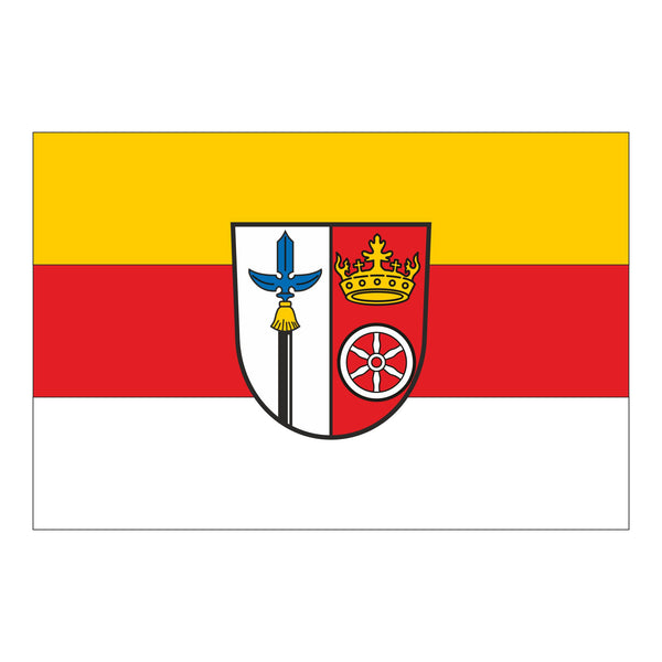 Das Mönchbergwappen auf der Flagge