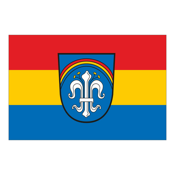 Fahne der Kreisstadt Regen mit Wappen