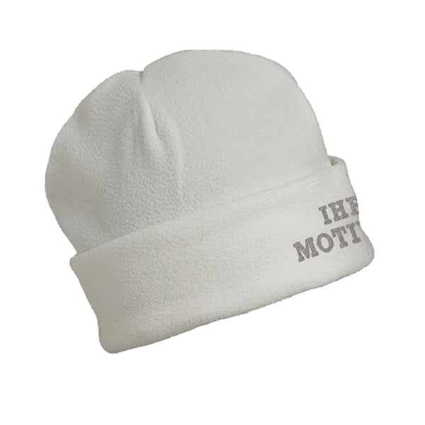 Fleecemütze mit bestickter Krempe