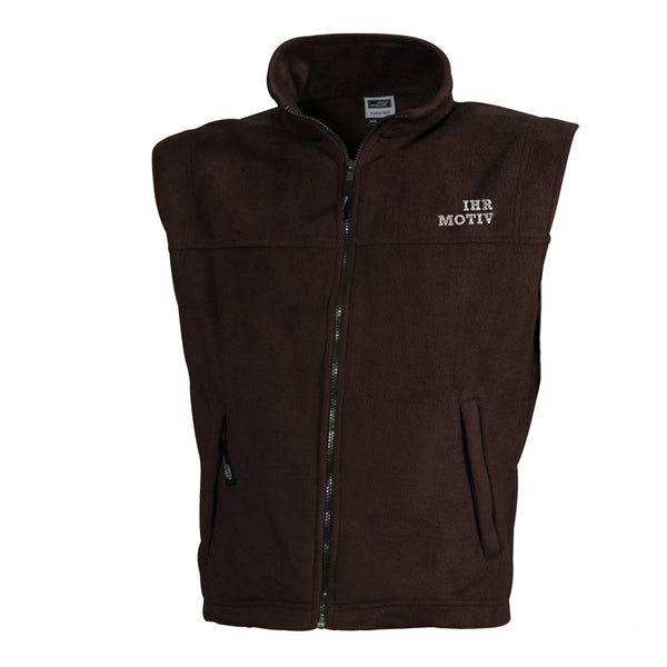 Dunkelbraune Fleeceweste ohne Ärmel