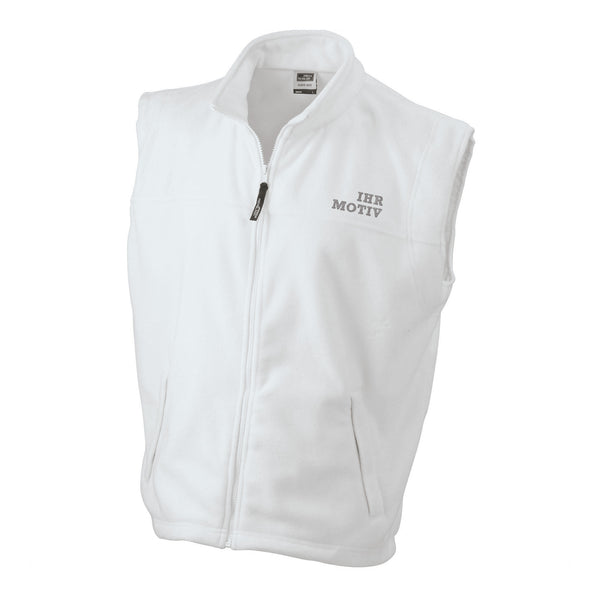 Weiße Fleeceweste für Herren