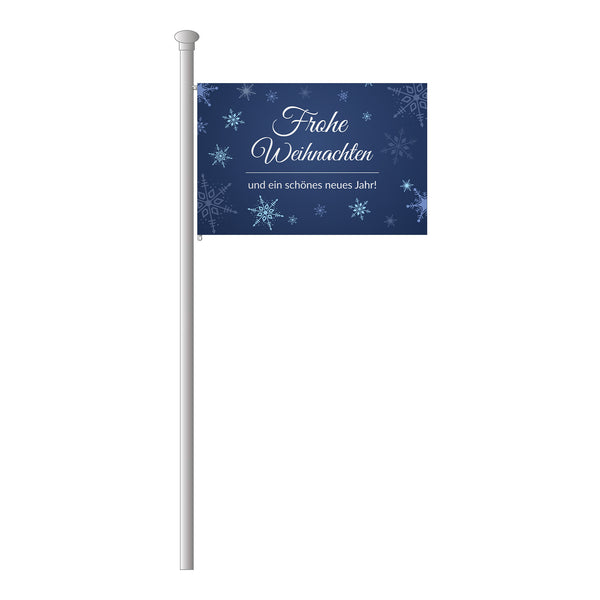 Hissflagge im Querformat "Frohe Weihnachten und ein schönes neues Jahr"