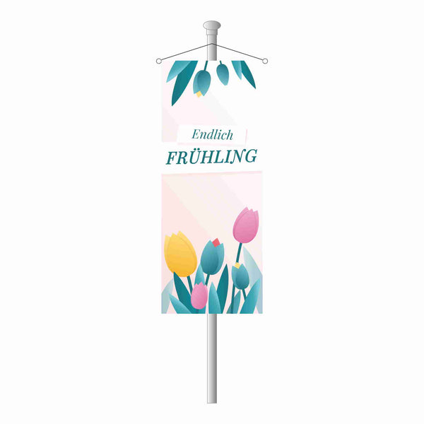 Frühlingsfahne - endlich Frühling Bannerfahne