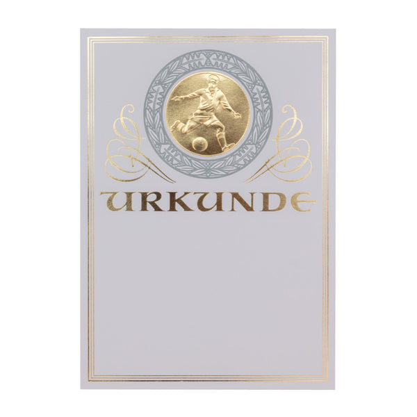 Urkunde Goldfolie Fußballmotiv