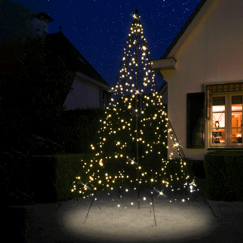 Weihnachtsbaumbeleuchtung mit Stange - funkelnd