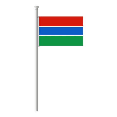 Gambia Flagge Querformat