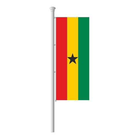 Ghana Hissfahne im Hochformat