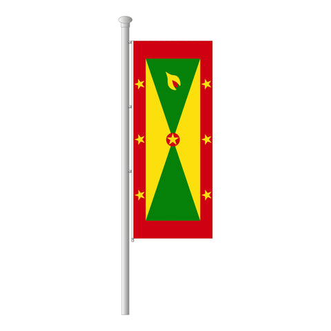 Grenada Hissfahne im Hochformat