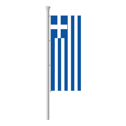 Griechenland Hissfahne im Hochformat