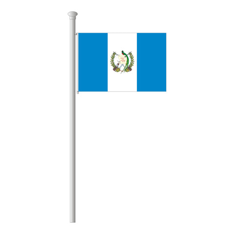 Guatemala mit Wappen Flagge Querformat