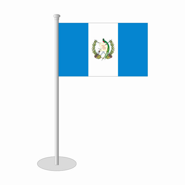 Guatemala mit Wappen Tischfähnchen