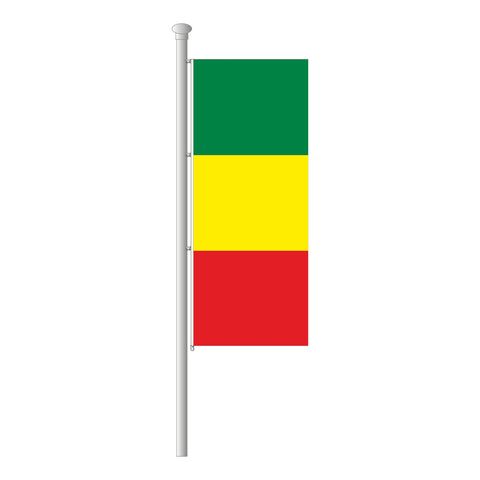 Guinea Hissfahne im Hochformat